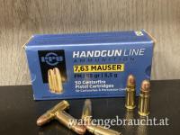 PPU 7,63 Mauser 85grs. 5,5g FMJ 50PAK