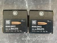 RWS Kegelspitz Geschosse im Kaliber 5,6mm/.224dia mit 4,8g/74gr