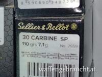 Sellier & Bellot Büchsenmunition .30 Carbine 7,1g Soft Point (Teilmantelgeschoss) für Ihren M1 Car