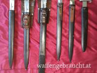 Schweizer Bajonett - Sammlung Sägebajonett, Dolchbajonett, Dolch, Säbel, Schmidt Rubin, K11, K31, K00, IG89, IG96/11, SIG 57