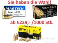 9mm Luger Sellier & Bellot, TopShot u. MagTech - ab 239.-- auf Lager !