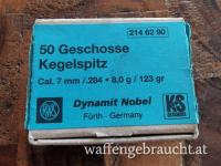 RWS Kegelspitz 7mm dia .284 8/123gr und 10,5/162gr/