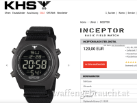 KHS Inceptor Black Steel Digitale Taktische Uhr von KHS Watches