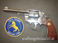 COLT Official Police , Cal. 38Spec. Detroit Police , vernickelt , Ordonnanzrevolver , 1940