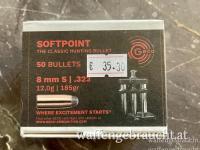 Geco Softpoint Geschosse im Kaliber 8mm/.323dia mit 12,0g/185gr