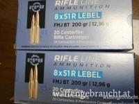 PPU 8x51R Lebel Munition FMJ BT mit 12,96g/200gr