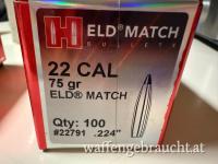 Hornady Eld Match .224 75gr geschosse 