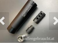 A-Tec Schalldämpfer Optima & Mündungsbremse Alock .357 mag