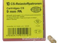 10 Stk. 9mm P.A. CS Gaspatronen Reizstoffpatronen Revolver 