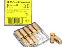 10x Stk. Cal. 8mm CS Gaspatronen Reizstoffpatronen 