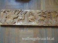 Holzschnitzerei  "Rotwild im Walde"