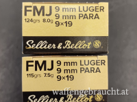 Sellier & Bellot 9mm Luger VM 8,0g/124grs ab 1000 Stk. € 249.-