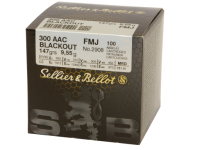 Sellier & Bellot Büchsenmunition .300 AAC Blackout 9,55g Full Metal Jacket Schüttpackung mit 100 